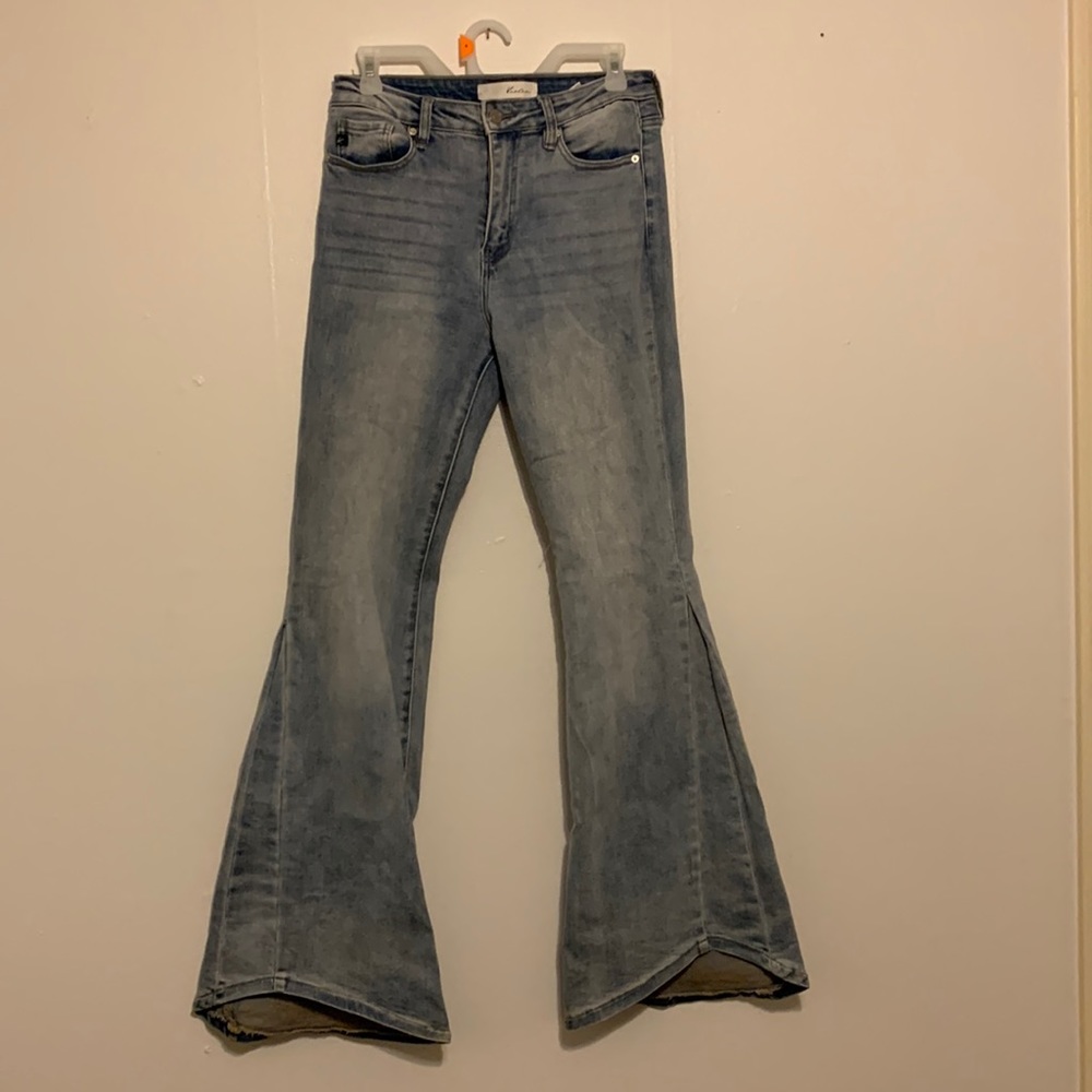 Kancan Light-wash flare jeans